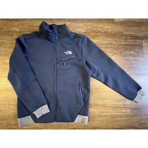 The North Face Jacket Mens Large Full Zip Blue Coat Softshell
